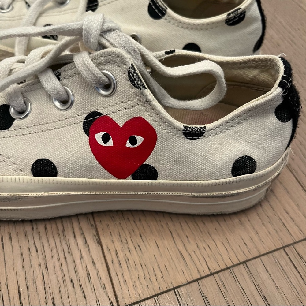 COMME DES GARCONS PLAY X CONVERSE CTAS '70 Low Polka Dot - Picture 2 of 11